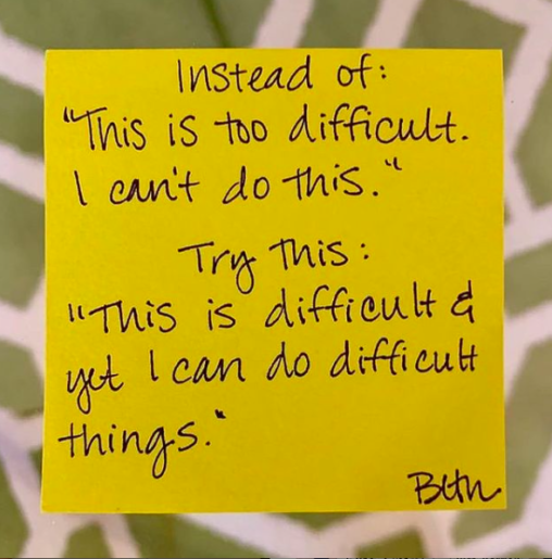 post it with encouraging message